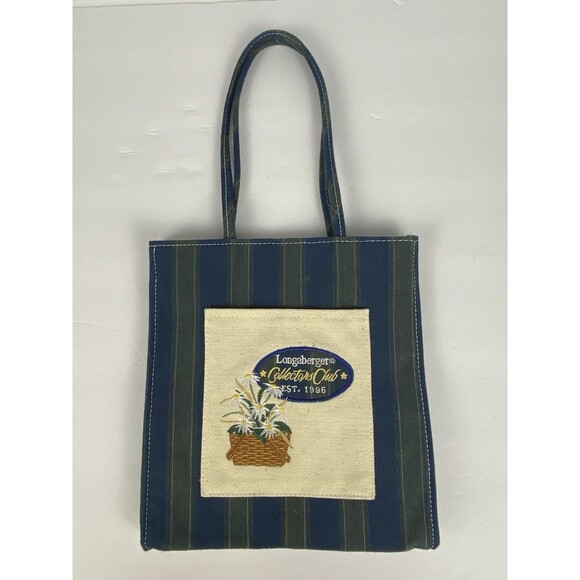 VINTAGE Longaberger Collectors Club 1996 Tote Bag Embroidered Pocket Homestead - Picture 10 of 11